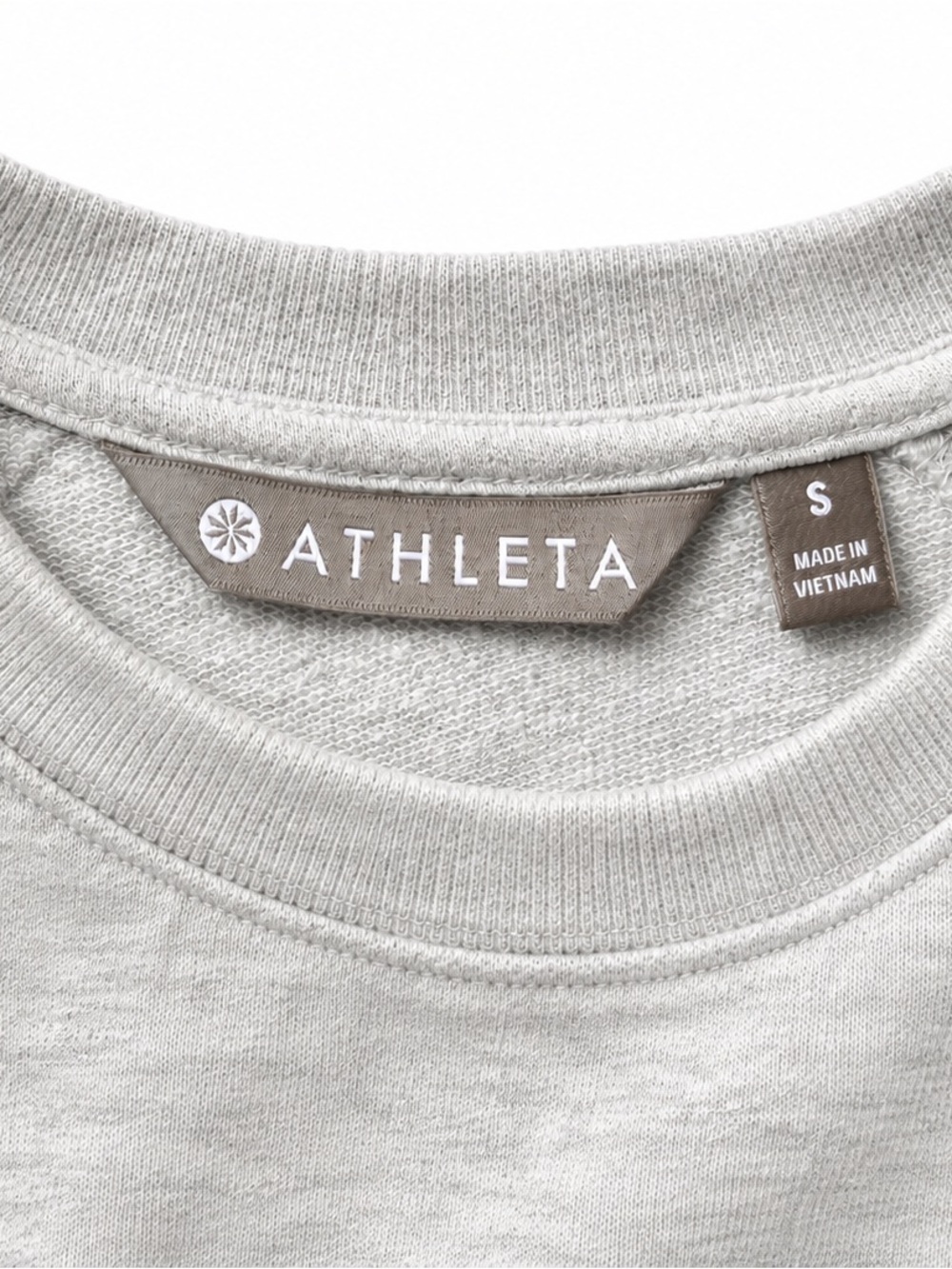 Athleta Light Gray Crewneck Pullover Sweater